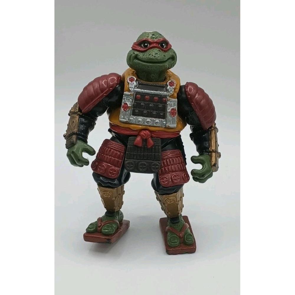 Vintage TMNT Samurai Raphael Action Figure Movie III Playmates #3557 1993 4"